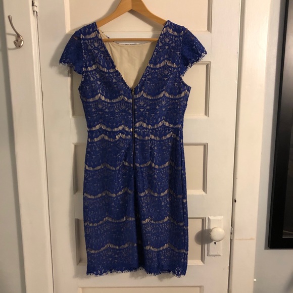 Blue Eyelash Lace Dress - Picture 8 of 8